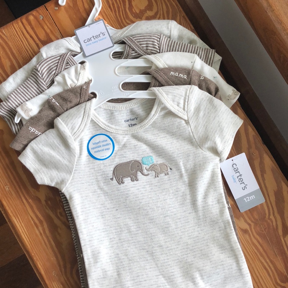 NWT Carter’s set of 5 Bodysuits or Onesies